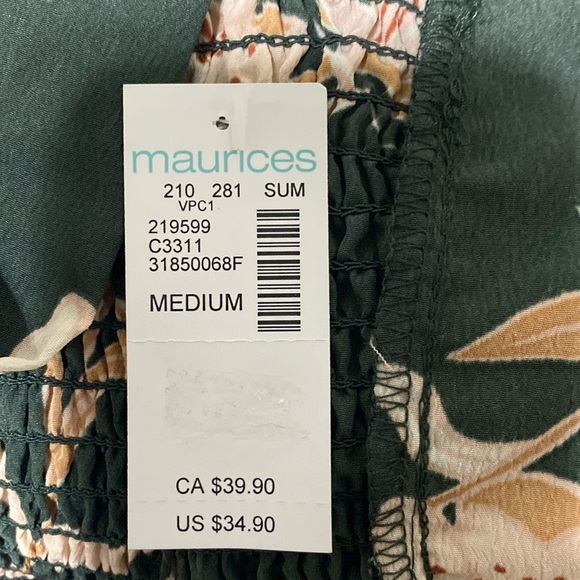 (NEW) Sweetheart Neck Green Dark Cottagecore Prairie Floral Tiered Midi Dress M - Picture 12 of 14